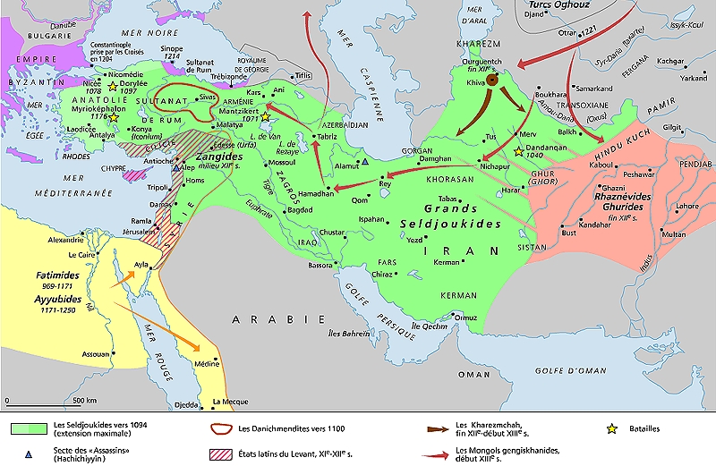 Seldjoukides , Chrétiens puis Mongols qui arrivent 